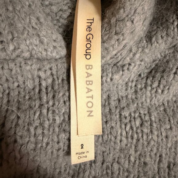 🩶 The Group by Babaton Alpaca Wool Blend Knit Hoodie (Size 2) - Picture 6 of 7